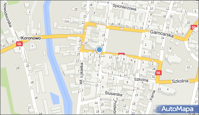 Koronowo, Kościuszki Tadeusza, gen., 2, mapa Koronowo