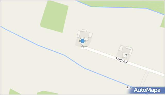 Korpysy, Korpysy, 22, mapa Korpysy