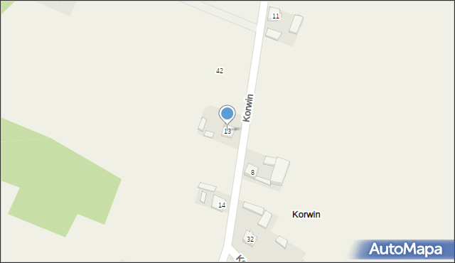 Korwin, Korwin, 13, mapa Korwin