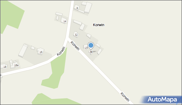 Korwin, Korwin, 28, mapa Korwin