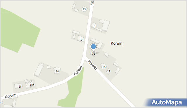 Korwin, Korwin, 32, mapa Korwin