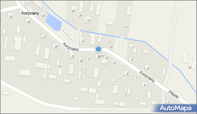 Koryciany, Koryciany, 15, mapa Koryciany