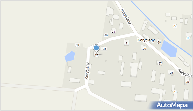 Koryciany, Koryciany, 37, mapa Koryciany