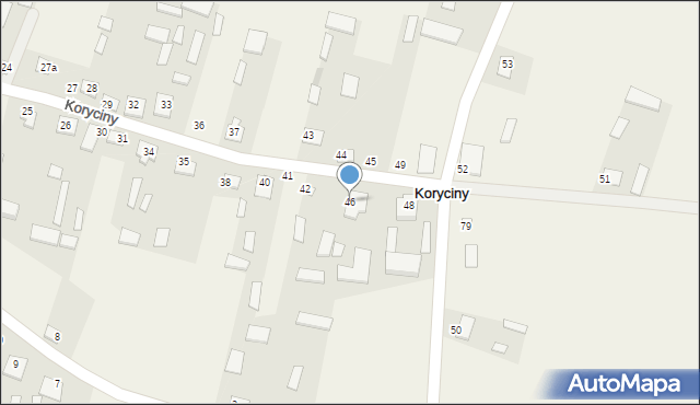 Koryciny, Koryciny, 46, mapa Koryciny