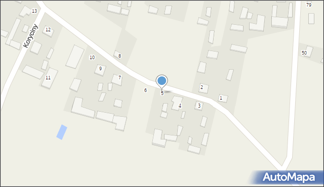 Koryciny, Koryciny, 5, mapa Koryciny