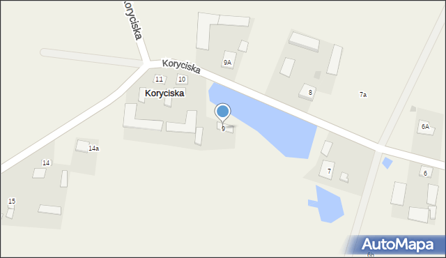 Koryciska, Koryciska, 9, mapa Koryciska