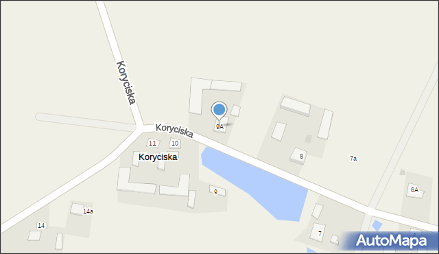 Koryciska, Koryciska, 9A, mapa Koryciska