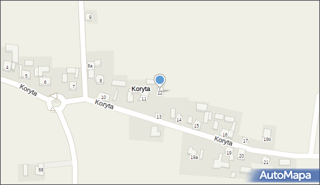 Koryta, Koryta, 12, mapa Koryta