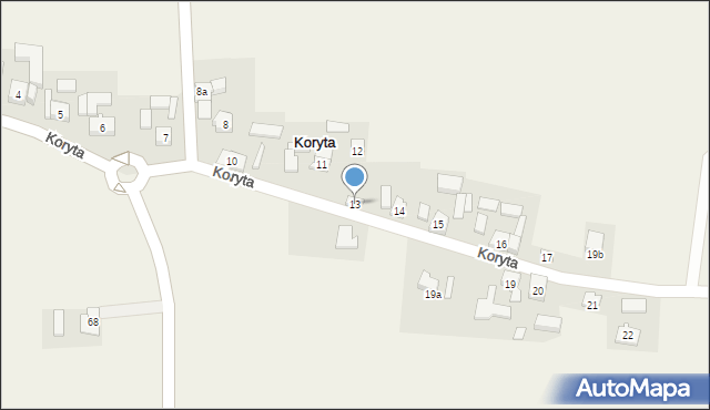 Koryta, Koryta, 13, mapa Koryta
