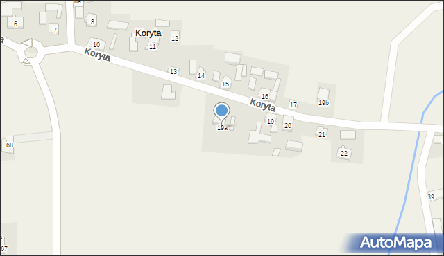 Koryta, Koryta, 19a, mapa Koryta