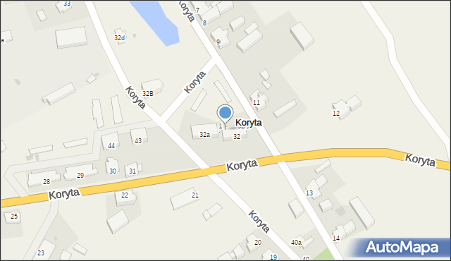 Koryta, Koryta, 32/5, mapa Koryta