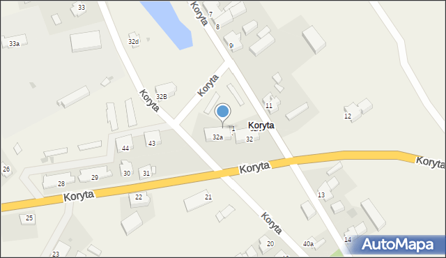 Koryta, Koryta, 32a/2, mapa Koryta