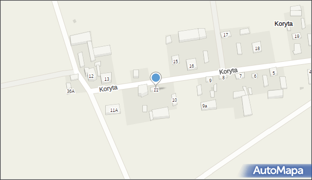 Koryta, Koryta, 11, mapa Koryta