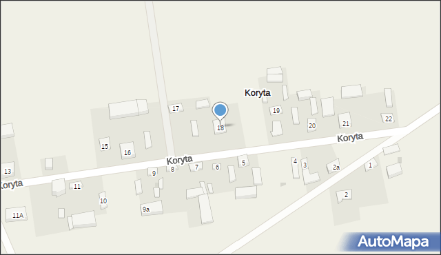 Koryta, Koryta, 18, mapa Koryta