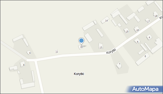 Korytki, Korytki, 12, mapa Korytki