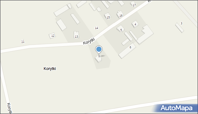 Korytki, Korytki, 7, mapa Korytki