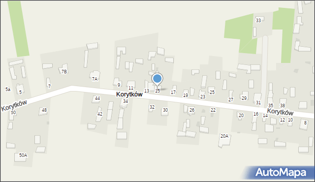 Korytków, Korytków, 15, mapa Korytków