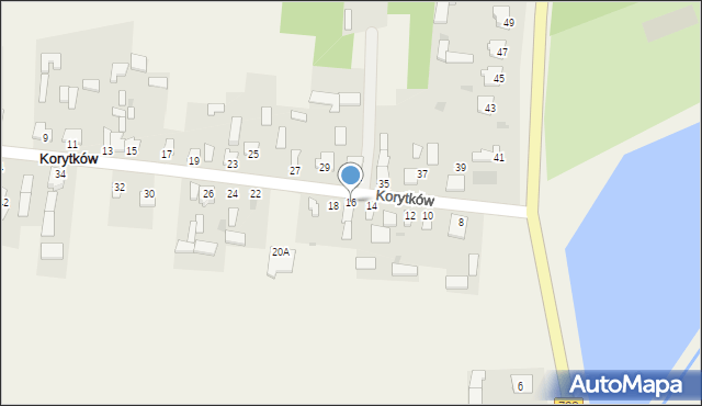 Korytków, Korytków, 16, mapa Korytków