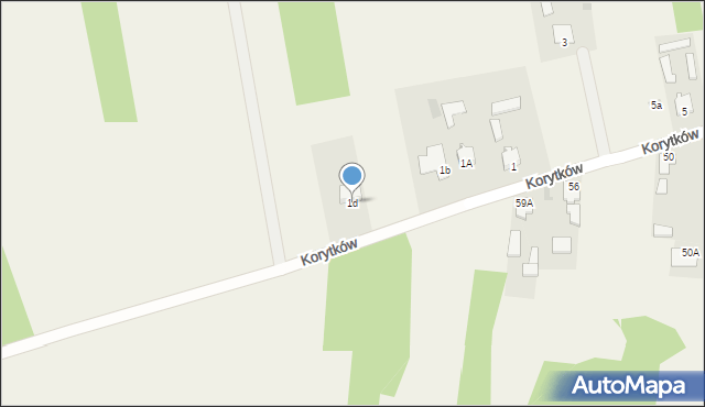 Korytków, Korytków, 1d, mapa Korytków