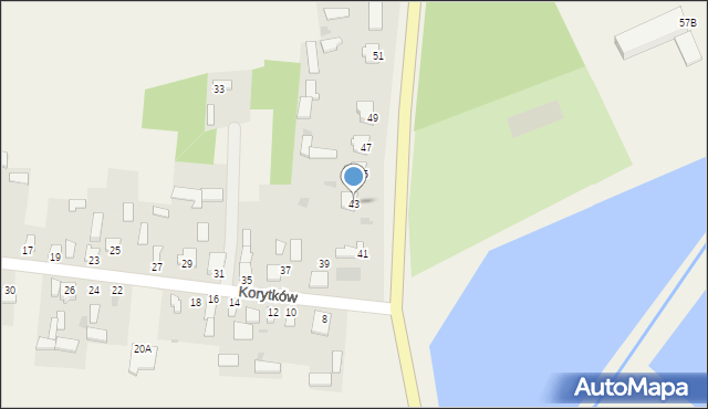 Korytków, Korytków, 43, mapa Korytków