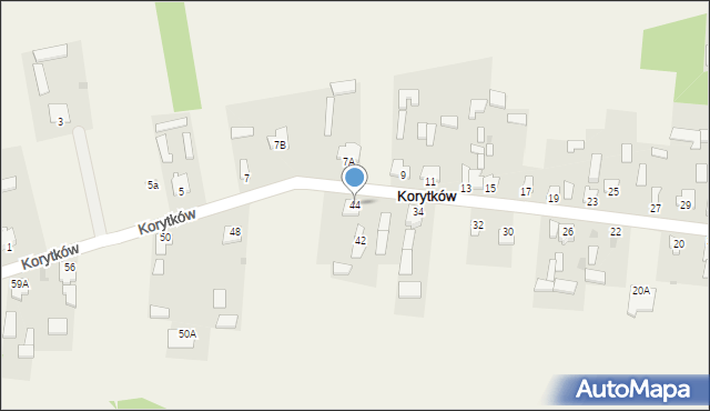 Korytków, Korytków, 44, mapa Korytków