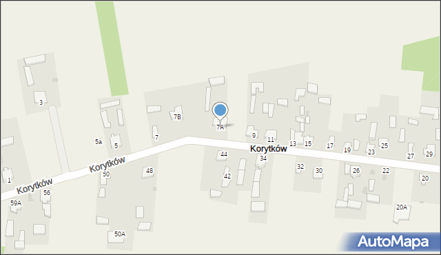 Korytków, Korytków, 7A, mapa Korytków