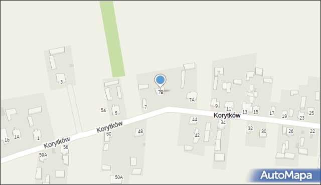 Korytków, Korytków, 7B, mapa Korytków