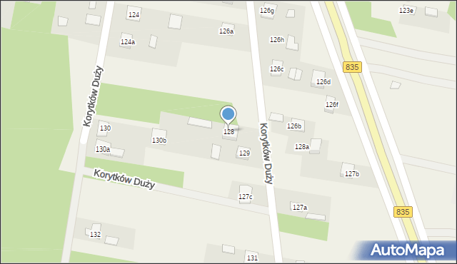 Korytków Duży, Korytków Duży, 128, mapa Korytków Duży