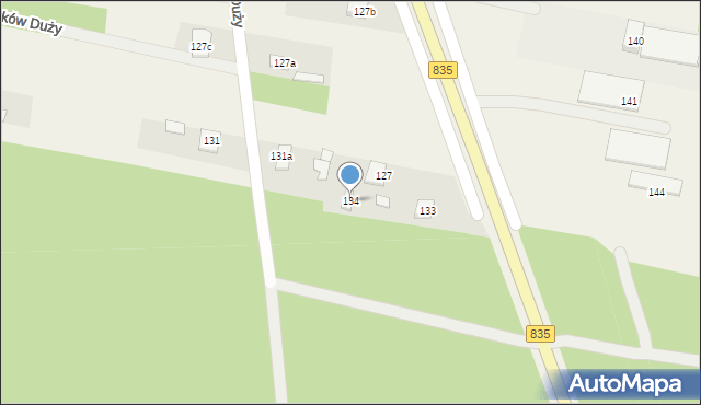 Korytków Duży, Korytków Duży, 134, mapa Korytków Duży