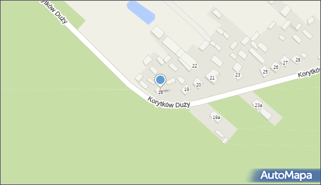 Korytków Duży, Korytków Duży, 18, mapa Korytków Duży