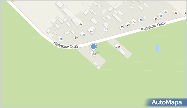 Korytków Duży, Korytków Duży, 19a, mapa Korytków Duży