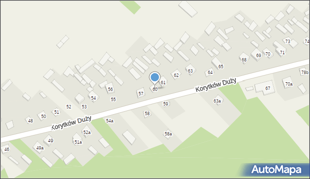 Korytków Duży, Korytków Duży, 60, mapa Korytków Duży