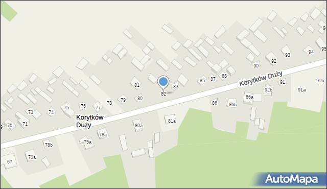 Korytków Duży, Korytków Duży, 82, mapa Korytków Duży