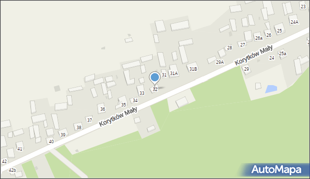 Korytków Mały, Korytków Mały, 32, mapa Korytków Mały
