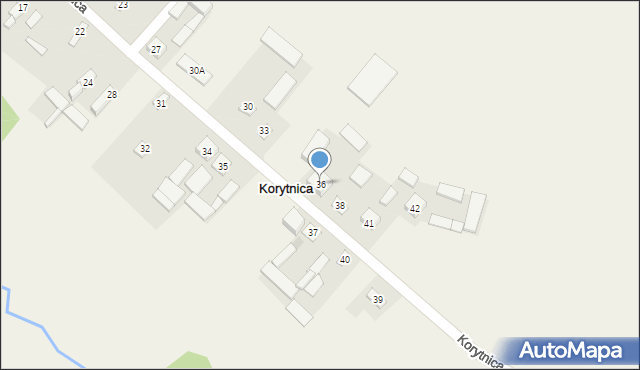 Korytnica, Korytnica, 36, mapa Korytnica