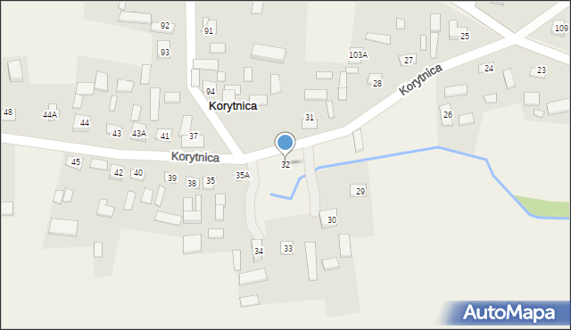 Korytnica, Korytnica, 32, mapa Korytnica