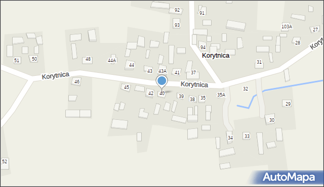 Korytnica, Korytnica, 40, mapa Korytnica