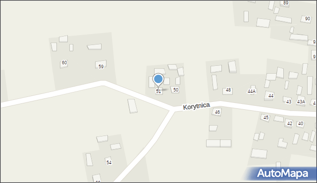 Korytnica, Korytnica, 51, mapa Korytnica