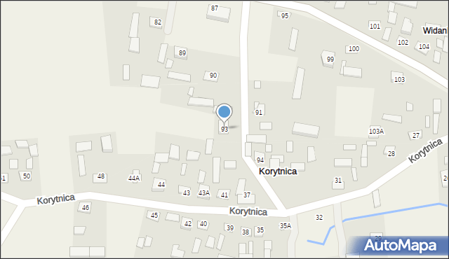 Korytnica, Korytnica, 93, mapa Korytnica