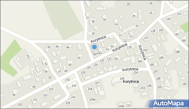 Korytnica, Korytnica, 43, mapa Korytnica