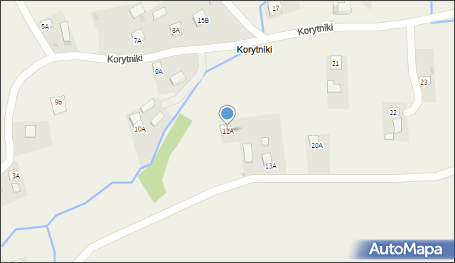 Korytniki, Korytniki, 12A, mapa Korytniki