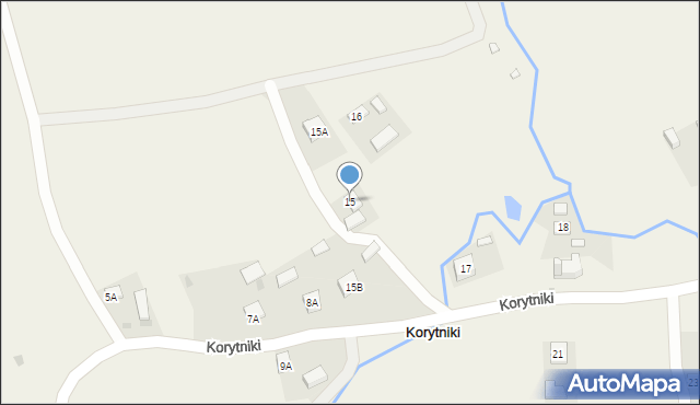 Korytniki, Korytniki, 15, mapa Korytniki