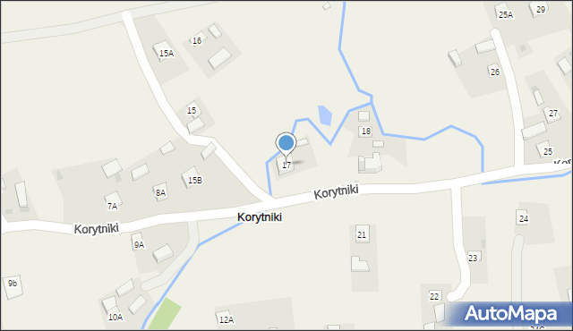 Korytniki, Korytniki, 17, mapa Korytniki