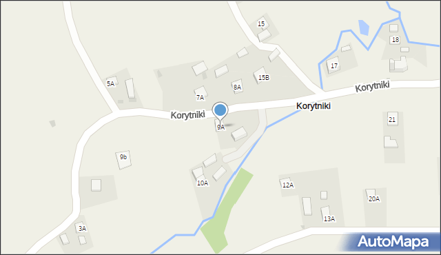 Korytniki, Korytniki, 9A, mapa Korytniki