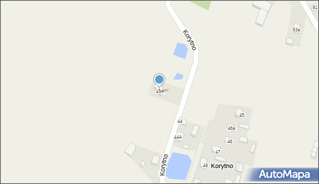 Korytno, Korytno, 43A, mapa Korytno