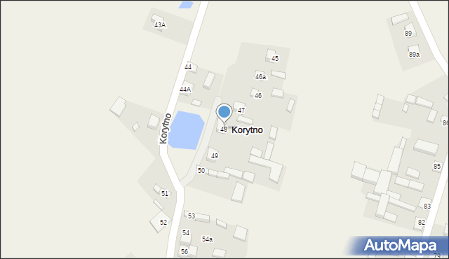 Korytno, Korytno, 48, mapa Korytno