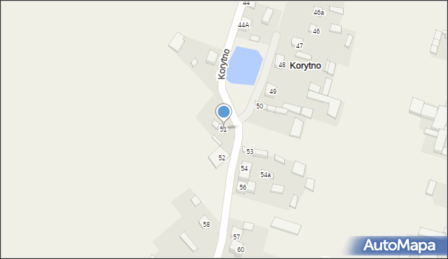 Korytno, Korytno, 51, mapa Korytno