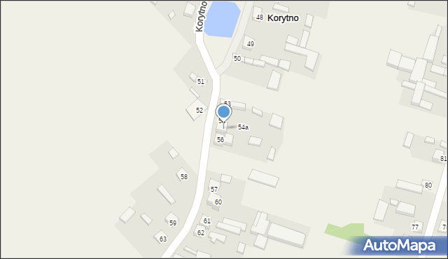 Korytno, Korytno, 55, mapa Korytno