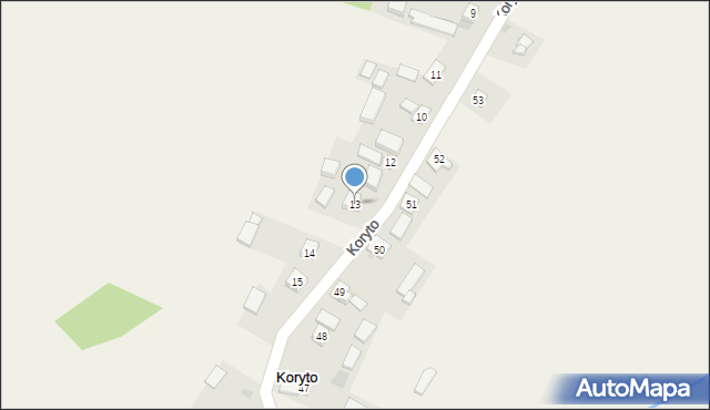 Koryto, Koryto, 13, mapa Koryto