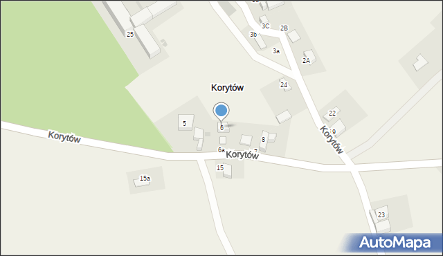 Korytów, Korytów, 6, mapa Korytów